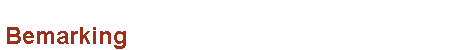 Bemarking