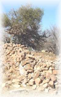 Stone wall at Rooihuiskraal
